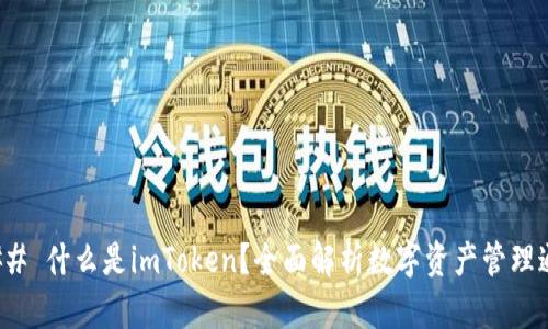 ### 什么是imToken？全面解析数字资产管理通道